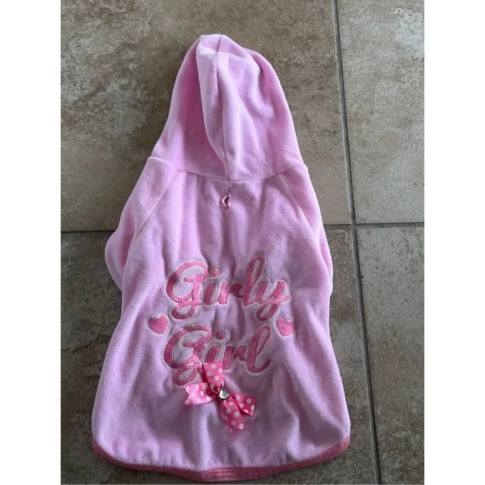 ￼Petco 2013 Pink Girly Girl Bow Hoodie Size M